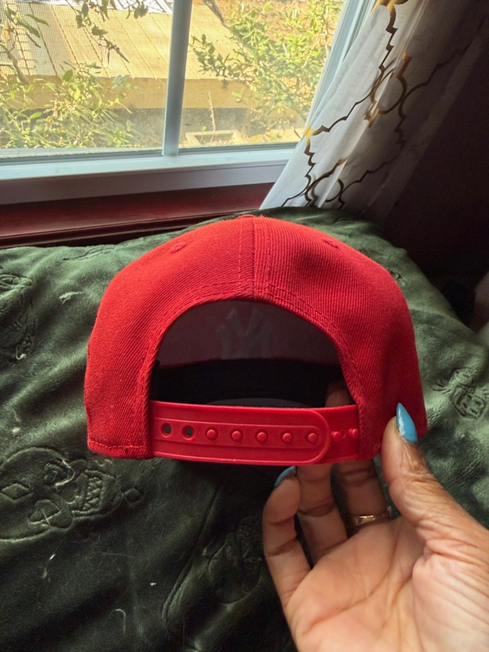 Red NY yankees a-frame baseball cap - Picture 2 of 3